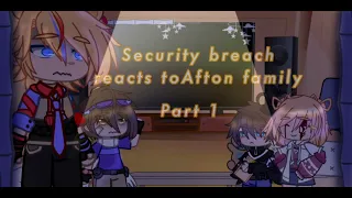 Security breach reacts to Afton family  ll PART 1 ll FNAF