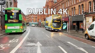 Dublin 4K - Driving Downtown - Misty Morning