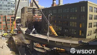 Demolishing Seattle’s Alaskan Way Viaduct: Columbia Street ramp time lapse