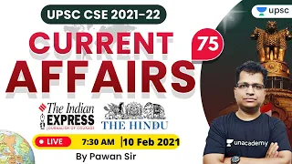 Current Affairs Today | Daily Current Affairs by Pawan Kumar Sir | 10 February 2021