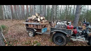 Трицикл 3х3. Поездка в лес за дровами.