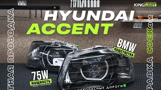 Фары линзы Accent Hyundai bi-led для Авито