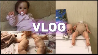 VLOG : Роспись новой малышки реборн из молда МЕГГИ😍 БУДНИ МАСТЕРА РЕБОРНИСТА #5