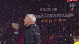 Le lacrime di Mister Claudio Ranieri acclamato dai tifosi romanisti (Roma-Parma 2-1)