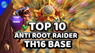 TOP 10  ANTI ROOT RIDER TH16 WAR BASE ! TH16 NEW WAR BASE