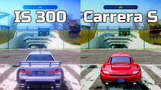 NFS Most Wanted: Lexus IS 300 vs Porsche 911 Carrera S - Drag Race