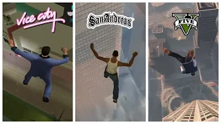 التطور في القفز من أعلى مبنى خلال ألعاب GTA 🏋️‍♂️💪🏽 !