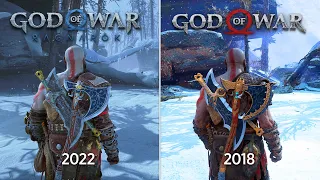 God of War Ragnarok vs God of War 2018 - Physics and Details Comparison