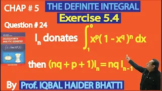 Ch#5|The Definite Integral| Ex 5.4 Q 24|Calculus & Analytic Geometry by SM Yusuf Lec 41
