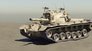 M48A5 Patton из WOT на RIGID BODY PHYSICS в #BLENDER3D ● Второй небольшой тест-драйв после правок