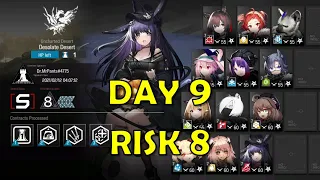 CC#2 Operation Blade Day 9 Desolate Desert Risk 8 + Challenge Low Rarity Guide - Arknights