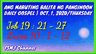 Ang Mabuting Balita ng Panginoon | Oct. 1, 2020 | Daily Gospel | Ang Salita ng Diyos | FSMJ Channel