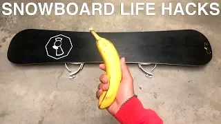 10 SNOWBOARD LIFE HACKS!