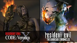 RESIDENT EVIL CODE-VERONICA X vs RESIDENT EVIL THE DARKSIDE CHRONICLES | SIDE by SIDE COMPARISON