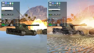 Test in World of Tanks 1080p ULTRA setting and LOW setting