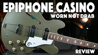 Epiphone Casino in Worn Olive Drab - P90 Hollow Body - Guitar Review