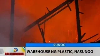 Warehouse ng plastic, nasunog