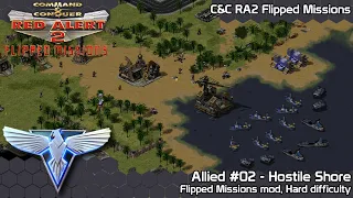 C&C Red Alert 2 Flipped Missions - Allied #02 Hostile Shore - Hard Difficulty