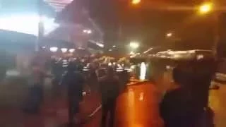 Supporters from Standard clash with police after match vs. Feyenoord 11.12.2014