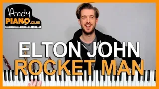 Elton John - Rocket Man Piano lesson tutorial (How to play)