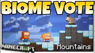 Minecraft - BIOME VOTE - MINECON LIVE ! GOATS & SNOWY SNOW = MOUNTAIN - MCPE / Bedrock / Java