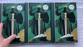 A Folio Society three-volume collection of the legends of King Arthur