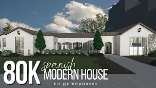 BLOXBURG | Spanish Modern House | 80k | No Gamepass Speedbuild