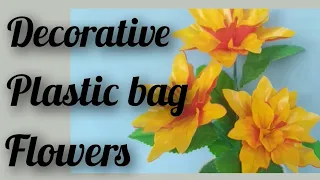 how to make decorative plastic bag flowers