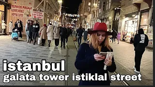 istanbul 2024 Walking around Galata Tower and istiklal Street.4k|60fps