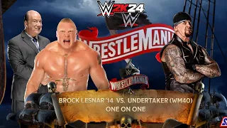 WWE 2K24 - Brock Lesnar '14 vs Undertaker | Wrestlemania