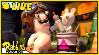 [LIVE 🔴] Mini Rabbid goes on an adventure! |  Rabbids Invasion | Cartoon for Kids