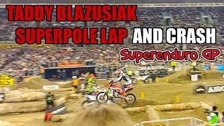 Taddy Blazusiak Superenduro superpole ride and crashing badly