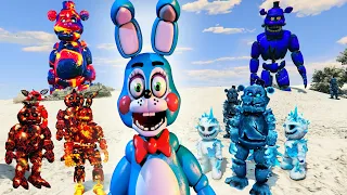 Like NIGHTMARE ANIMATRONICS robbery TOY CHIKU - BONNIE SHOCKED IN GTA 5 MODS ADVENTURE FNAF CARTOON