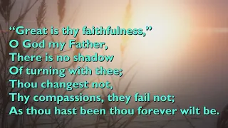 Great is Thy Faithfulness (Tune: Faithfulness - 3vv & chorus) [with lyrics for congregations]