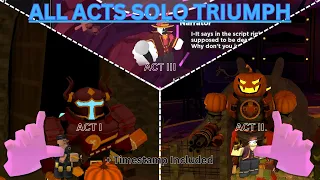Every Acts In Lunar Overture/Halloween 2023 Event Solo Triumph - Tower Defense Simulator