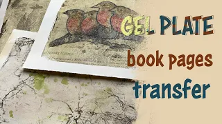 🇩🇪 🇬🇧 GEL PLATE book pagesTransfer - Experiment  - Gel Plate Buchseiten Transfer