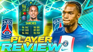 😳96 MOMENTS SBC RENATO SANCHES PLAYER REVIEW - FIFA 22 ULTIMATE TEAM