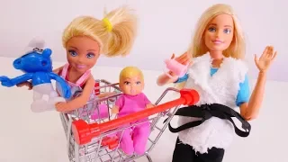 Spiel mit Puppen - Barbie geht Einkaufen - Spielzeugvideo für Kinder