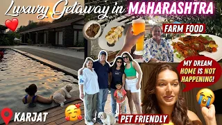 Ghar Abhi tak nahi bana 💔 Luxury Family Weekend Getaway PET FRIENDLY in Maharashtra! #TravelWSar