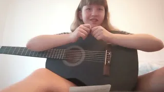 hi guys and today I show you we I playing in my guitar but please don't hating Me