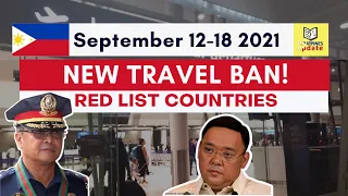 New Red List countries Banned from entering in The Philippines