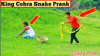 King Cobra Snake Prank 🐍 (Part 3) | Fake Snake Prank Video on Public | Razu prank tv