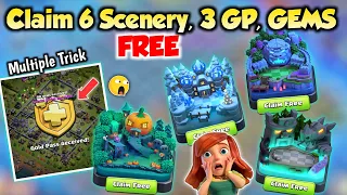 I Claim 6 Scenery, 3GP, Gems For FREE Using this Simple TRICK  | 😁 - Clash Of Clans