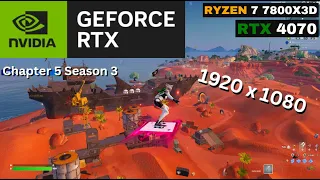 RTX 4070 + Ryzen 7 7800X3D Fortnite Chapter 5 Season 3 | Solos | performance mode | Low Meshes