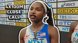 U.S. Women's 4x100m Team Addresses Near-Miss On Exchange In World Championship Prelims