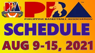 PBA GAME SCHEDULE I PHILIPPINE CUP SEASON 46 I AUGUST 09-15, 2021 I INTERGA