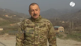 Президент Азербайджана на освобожденных от армянской оккупации землях