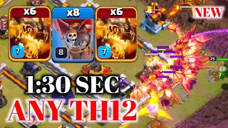 Th12 Zap Super Dragon Attack Strategy (2024) Best Town Hall 12 Super Dragon Army | Clash of Clans