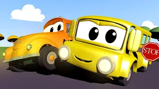 Puksiirauto Tom - BUSS Lily ei saa oma mootorit tööle - Autolinnas 🚗 Multifilm lastele