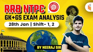 GK & GS Questions Asked in RRB NTPC 28th Jan 2021 Exam | GS Questions by Neeraj Jangid